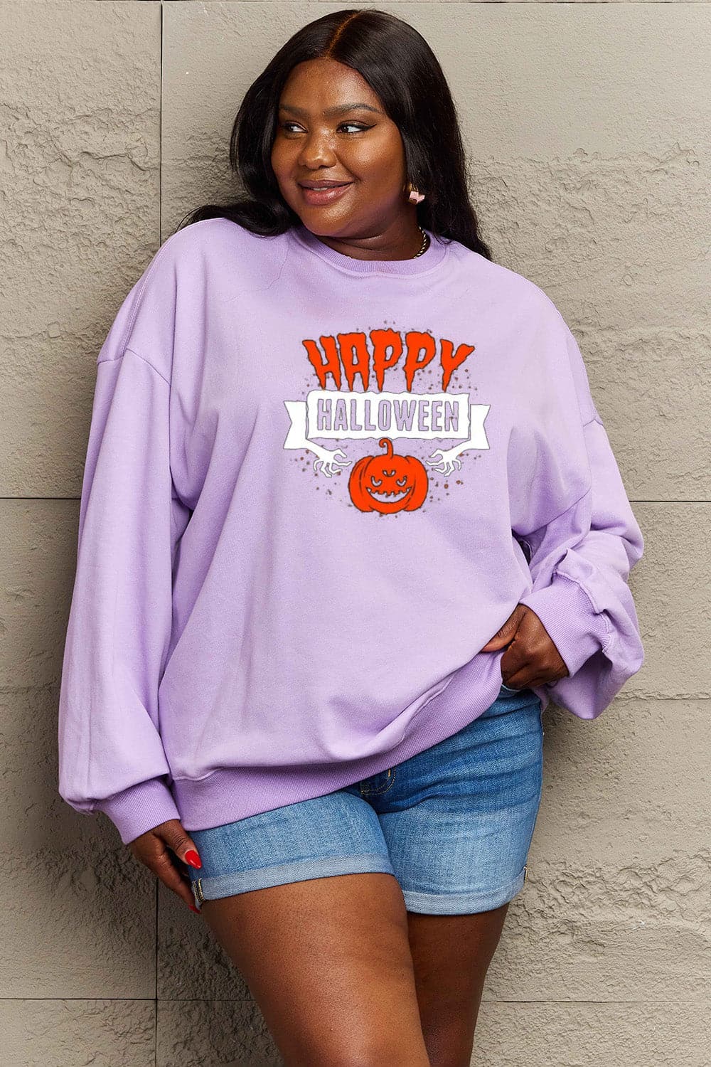 Happy Halloween cozy graphic sweatshirt