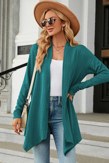 Open Front Long Sleeve Cardigan.