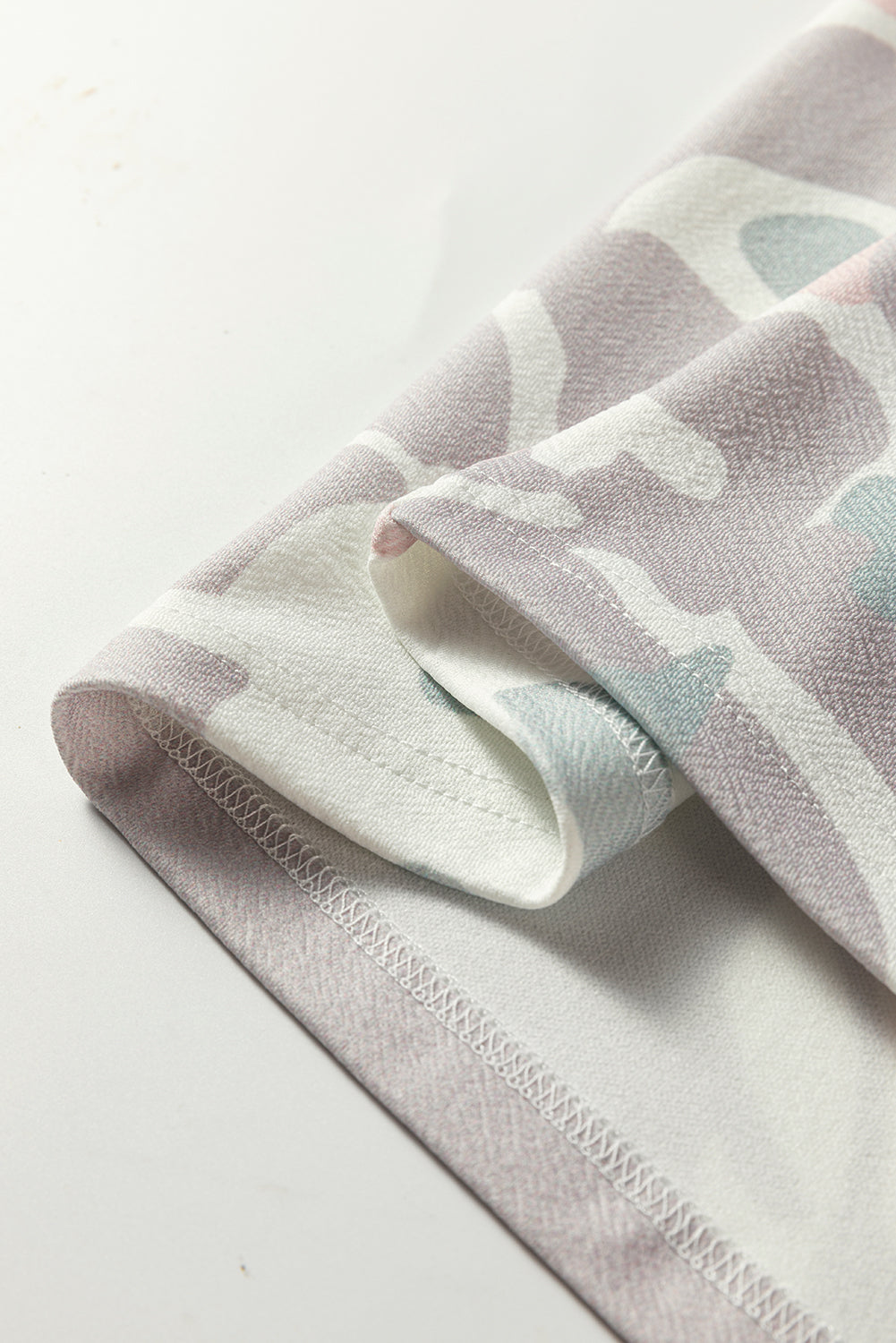 Green Plus Size Camouflage Print Drop Shoulder Pullover Dear-Lover Dropshipping