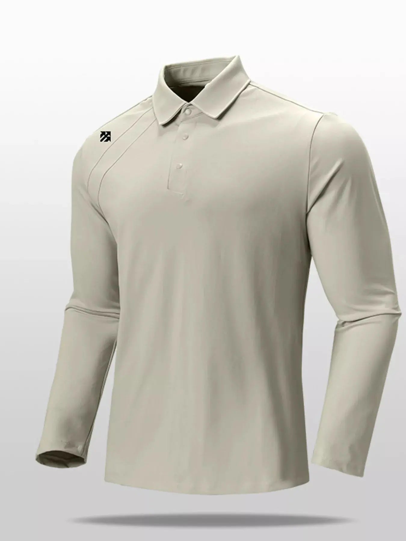 Men's Plus Size Long Sleeve Button Detail Polo Simply Love