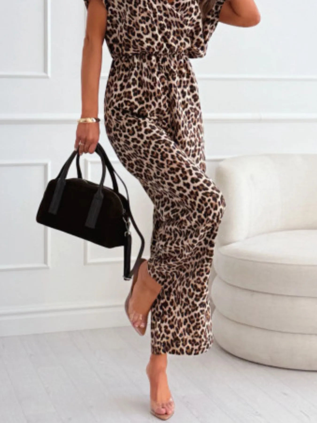 Animal Print Wide Leg Jumpsuit - Product image 6 by Divine Design4U