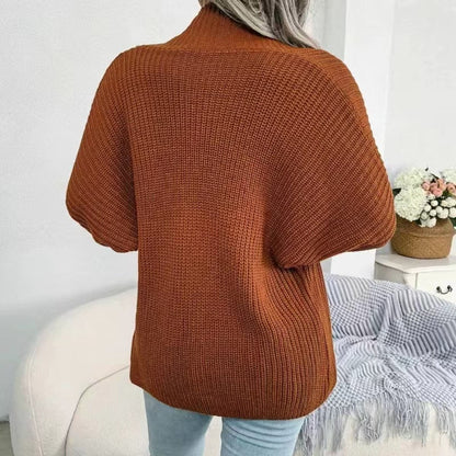 Open Front Lantern Sleeve Cardigan.