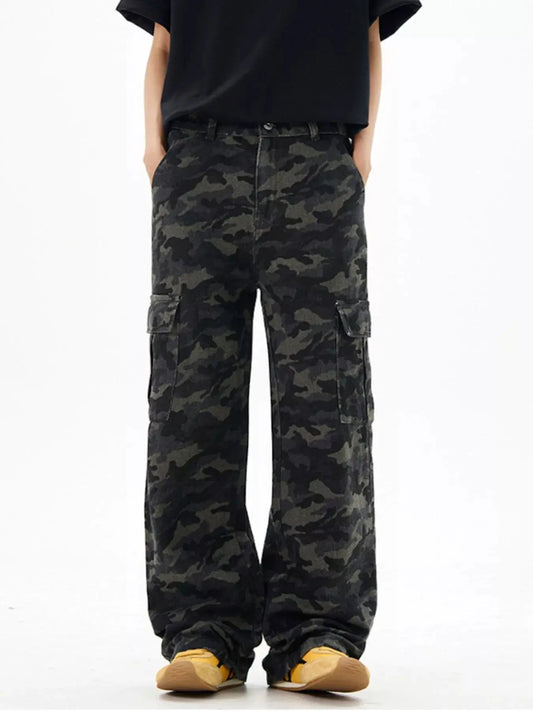 Men's Relaxed Fit Camo Cargo Pants Simply Love