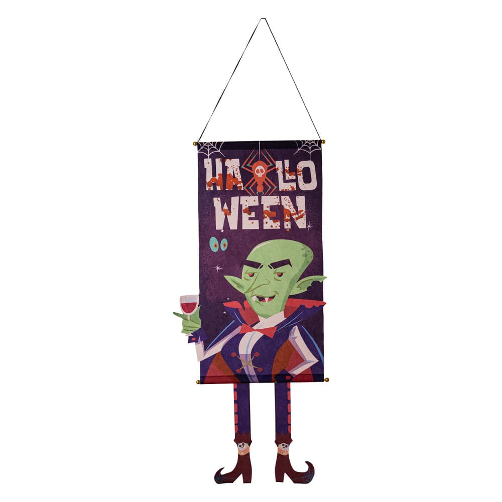 Halloween-themed assorted hanging decorations (2-piece set)