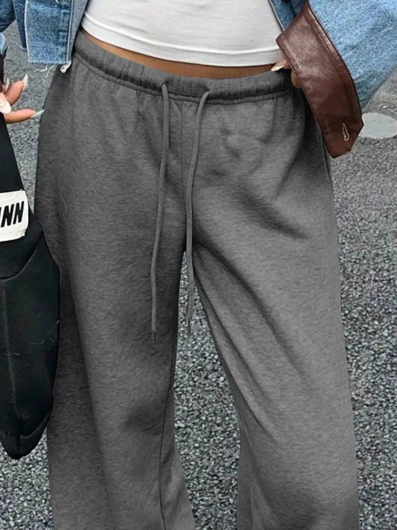 Wide Leg Drawstring Sweatpants Simply Love