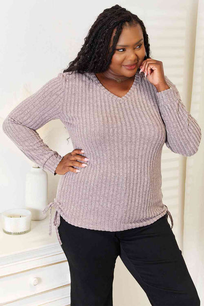 Double Take: Ribbed Long Sleeve Tee
