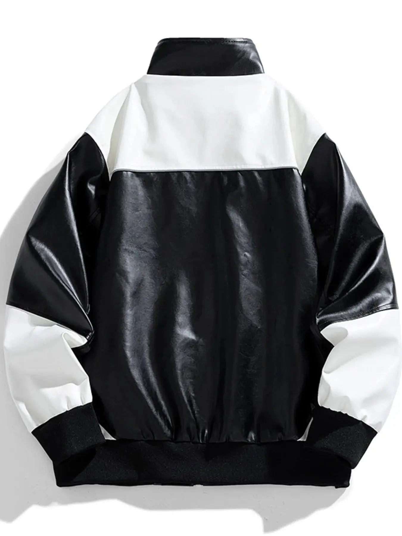 Men's Plus Size Racing Style Leather Jacket Simply Love