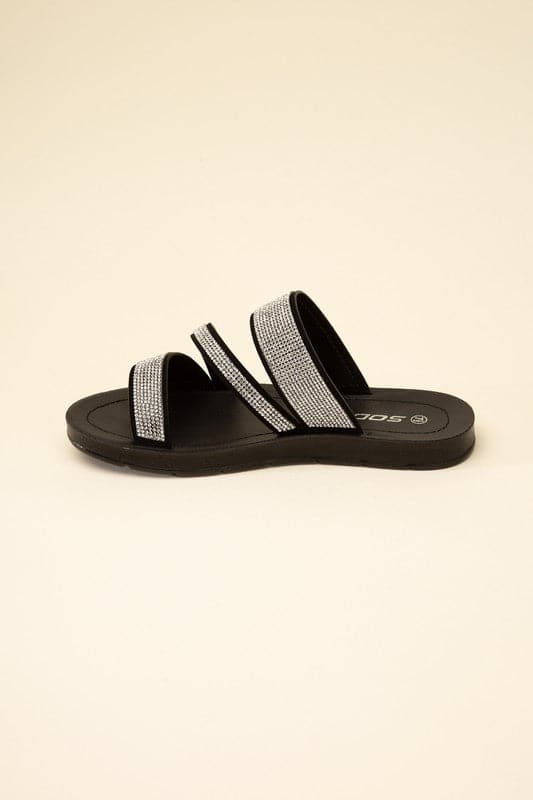 ZEAL-S Sandalen mit Strass-Riemen