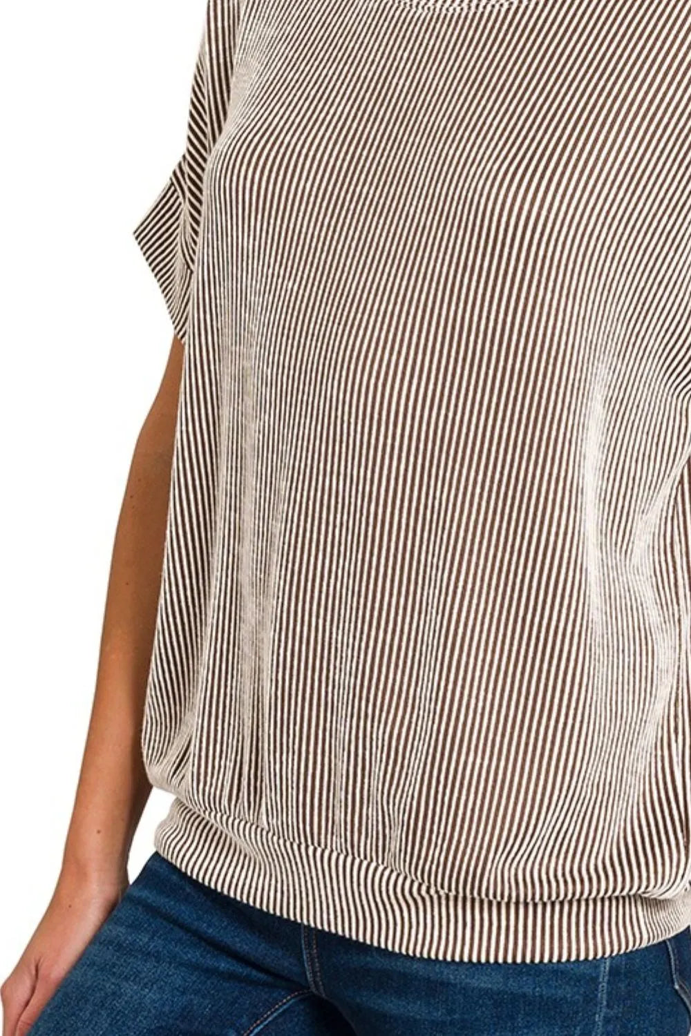 Zenana Corded Rib Short Sleeve T-Shirt - Love Salve 