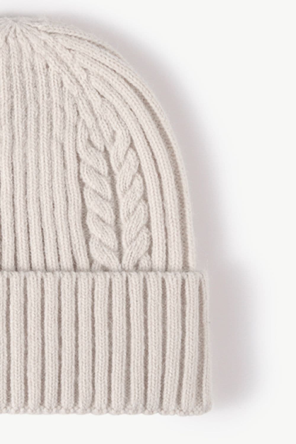 Cable-Knit Cuff Beanie.