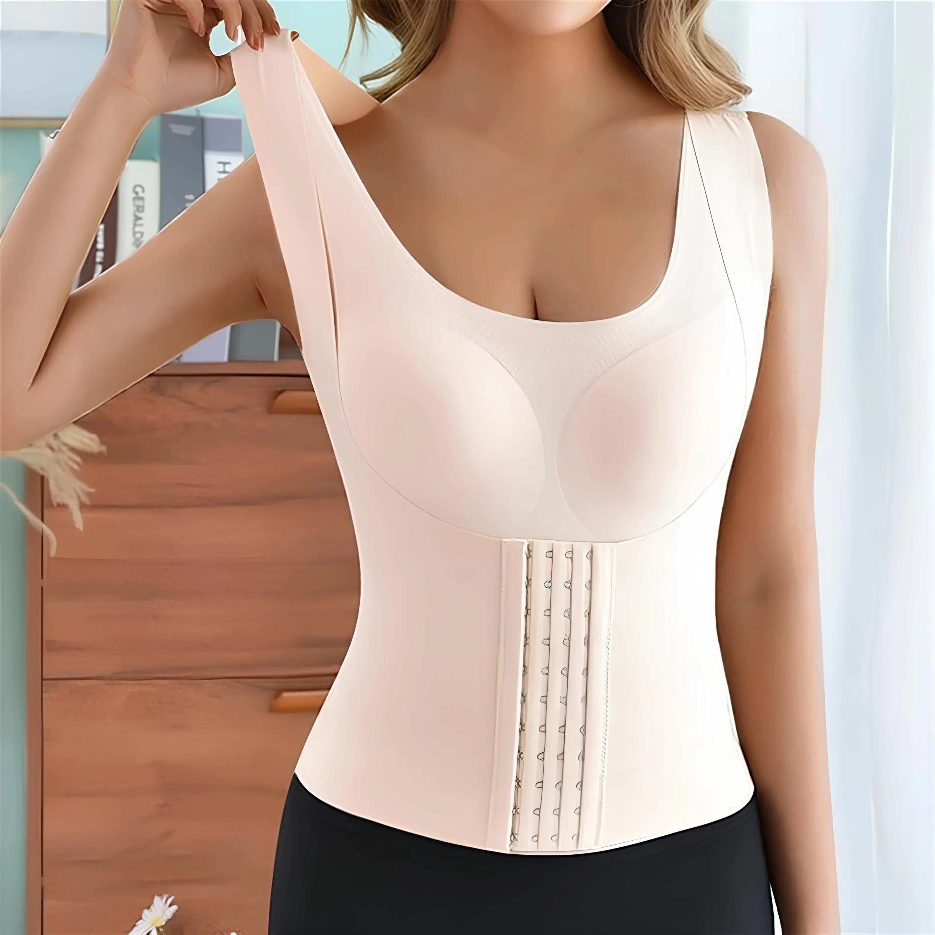 Basic Bae Scoop Neck Shapewear Tank with Removable Paddings - Love Salve