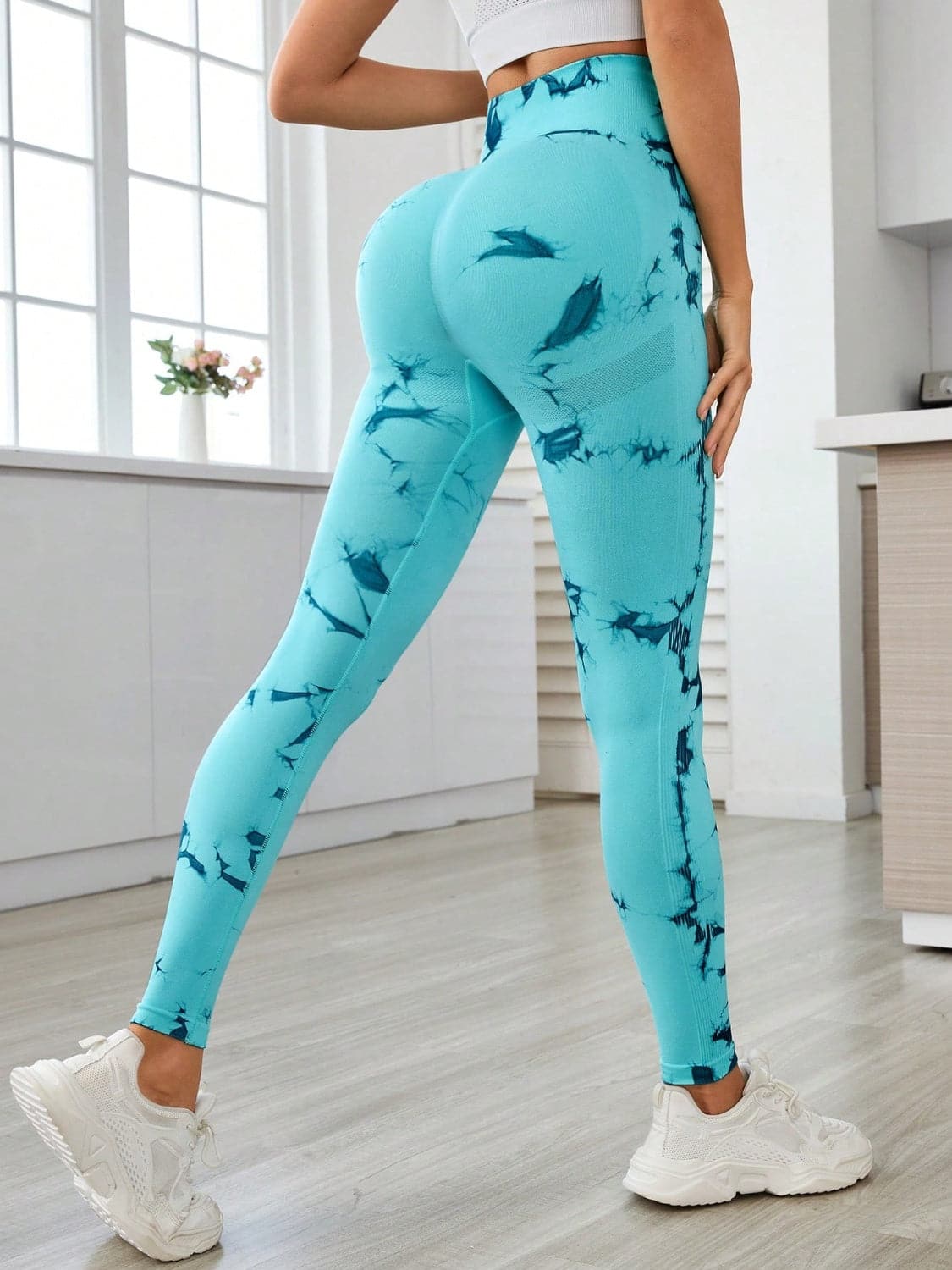 Printed High Waist Active Leggings.