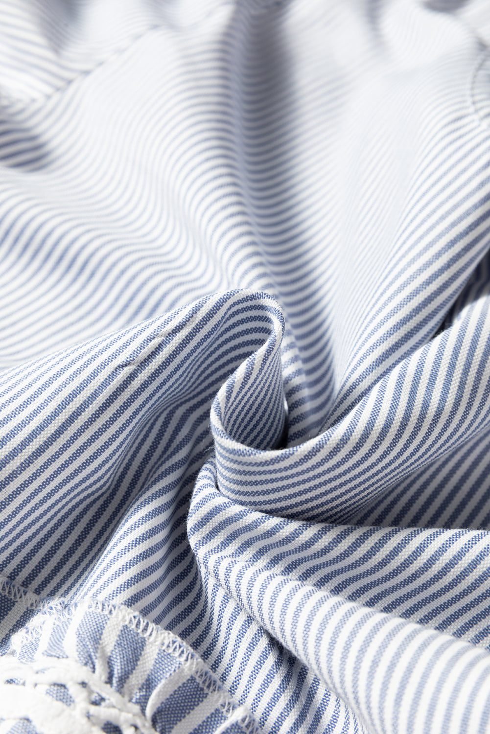 Premium Sky Blue Stripe Patchwork Lace Maxi Dress Bracelet Sleeve Dear-Lover Dropshipping