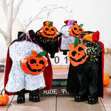 Sparkling Halloween Hanging Decorations - Two-Piece Sequin Set