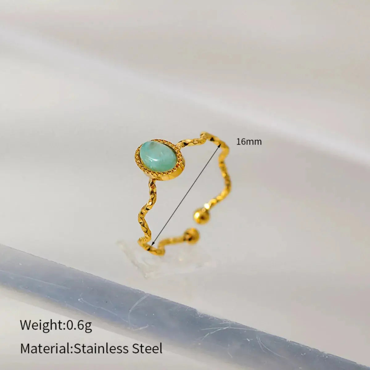 18K Gold-Plated Wave Open Ring Simply Love