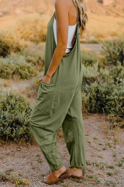 Double Take Full Size V-Neck Sleeveless Jumpsuit with PocketsUpgrade Your Style
 Introducing the Double Take Full Size V-Neck Sleeveless Jumpsuit with Pockets – where fashion meets functionality! This chic jumpsuit is designedLove Salve -Neck Sleeveless Jumpsuitusa