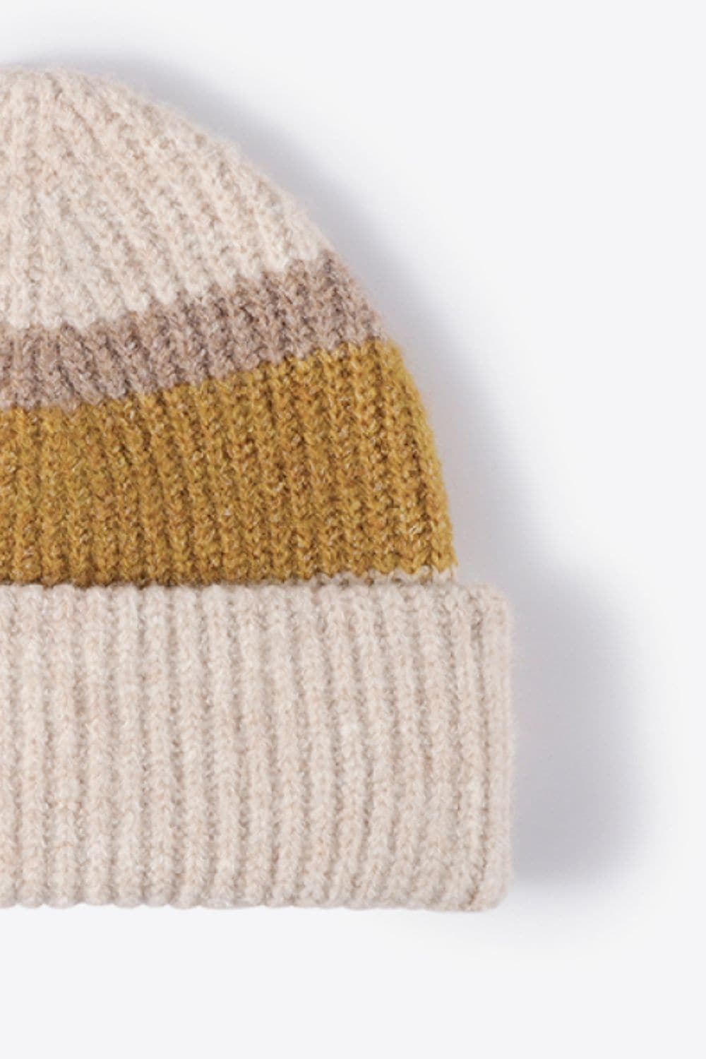 Tricolor Cuffed Knit Beanie.