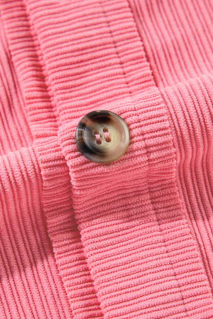 Bonbon corduroy button-up shacket