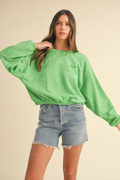 Malibu vintage crop sweatshirt