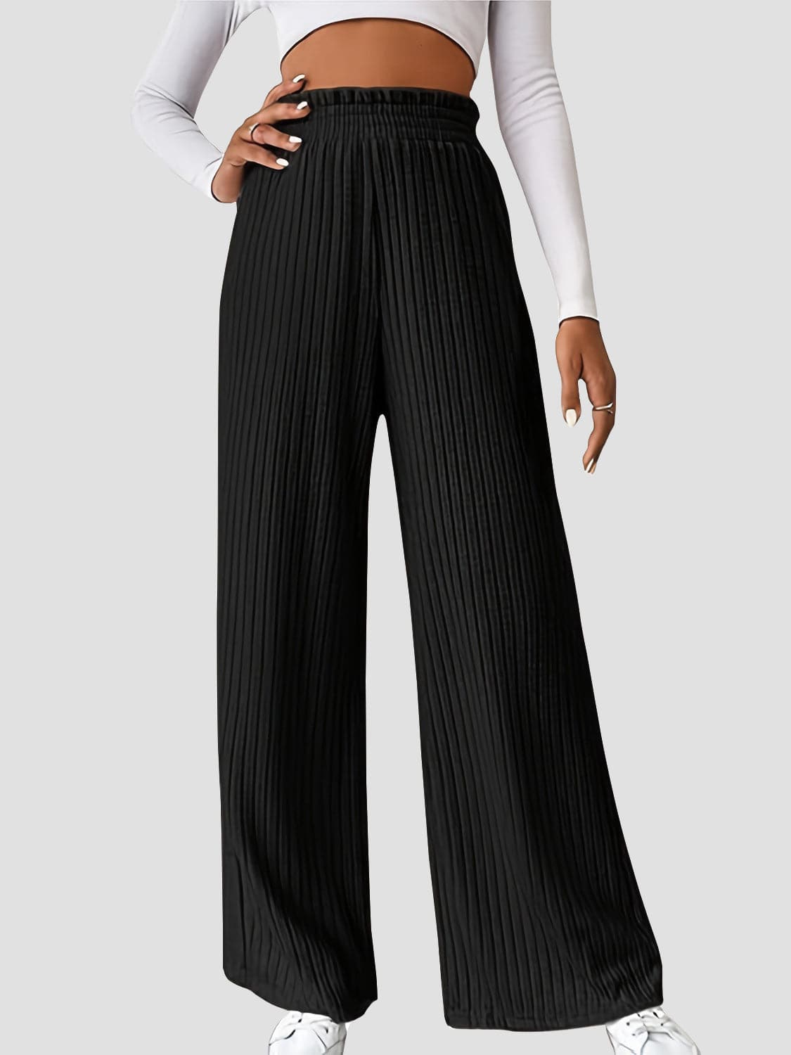 Ribbed High Waist Pants.