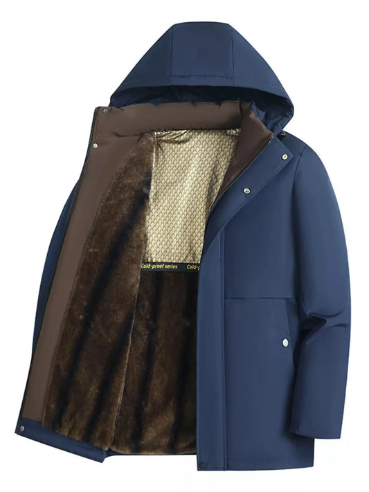 Men's Plus Size Fleece Lined Hooded Winter Coat Simply Love
