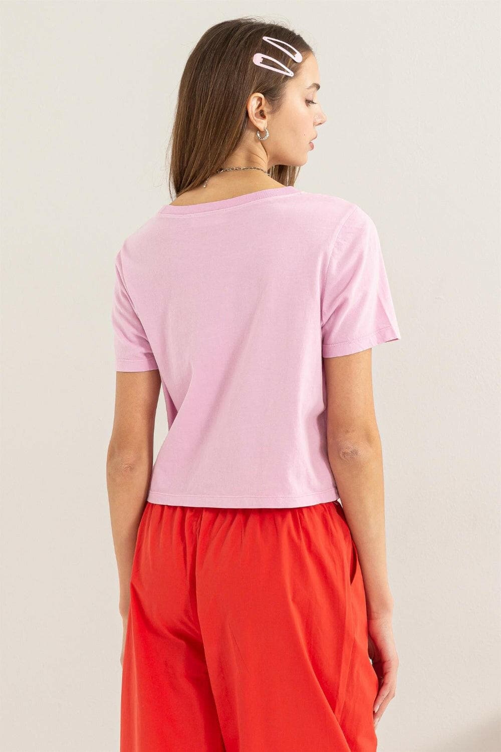 HYFVE Round Neck Cropped T-Shirt.