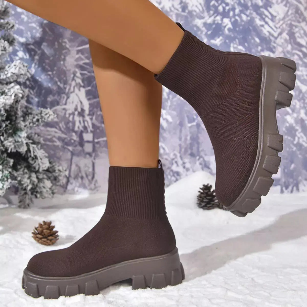 Round Toe Block Heels Boots Simply Love