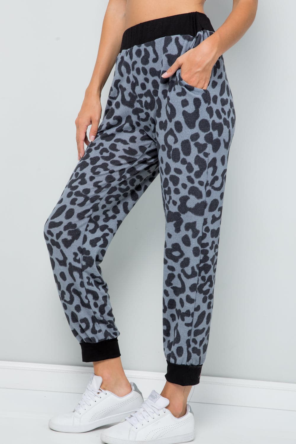 Leopard print chic full-size sweatpants for ultimate comfort