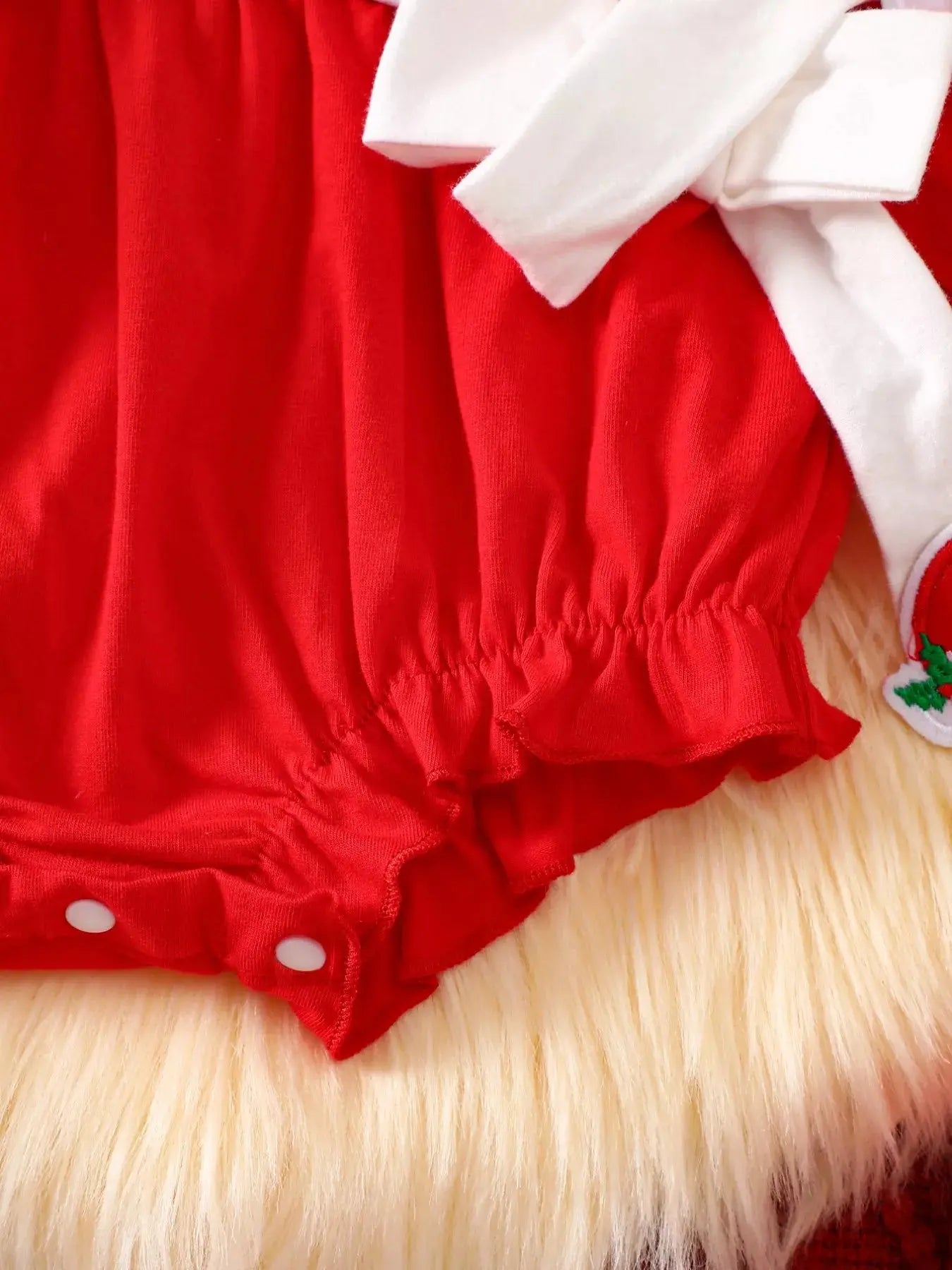 Children's Christmas Theme Bodysuit with Ruffled Simply Love