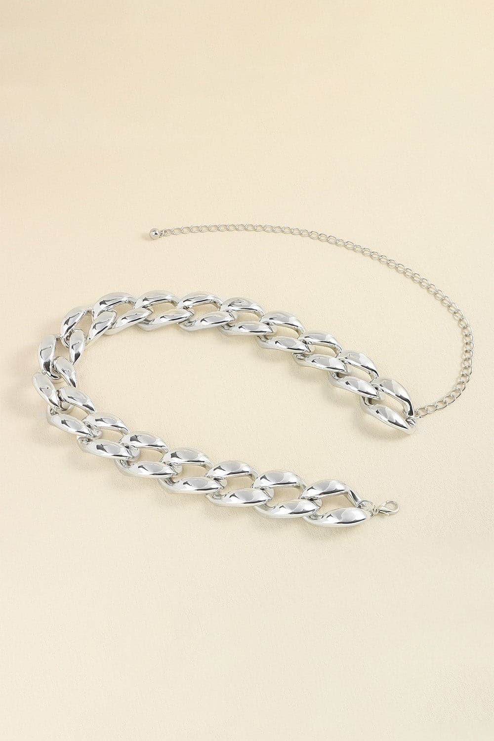 1.2" Width Acrylic Curb Chain Belt.