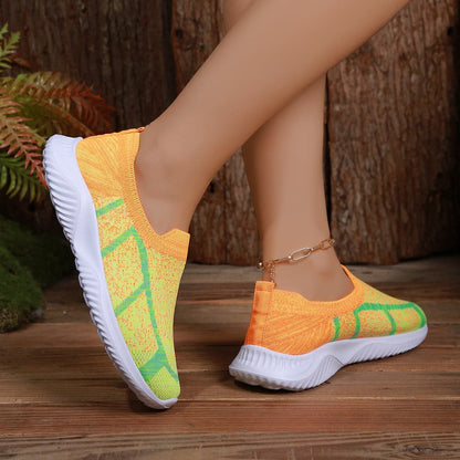 Breathable mesh flat sneakers