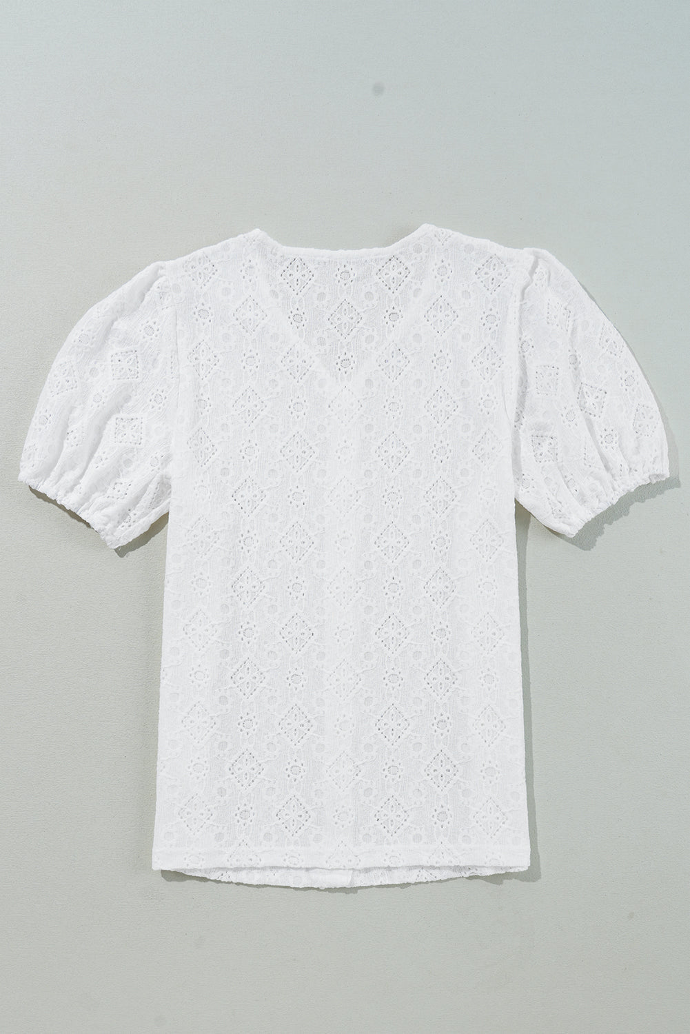 Elowyn Lace Puff Sleeve Button Up Blouse - Love Salve 