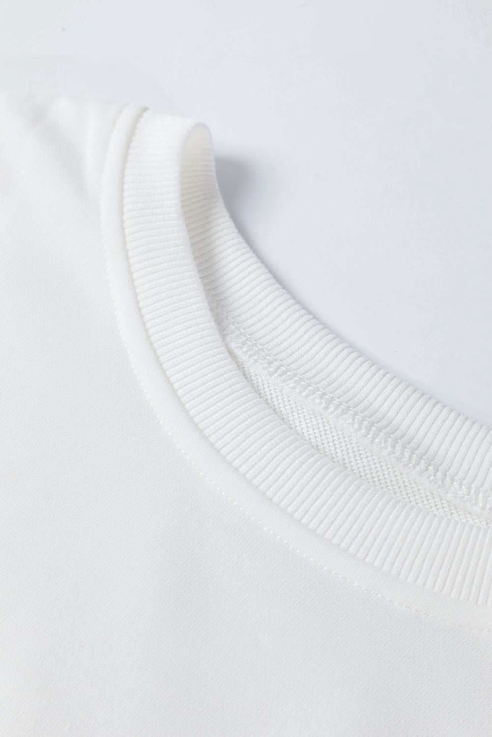 Gameday vibes white tinsel sweatshirt - Love Salve 