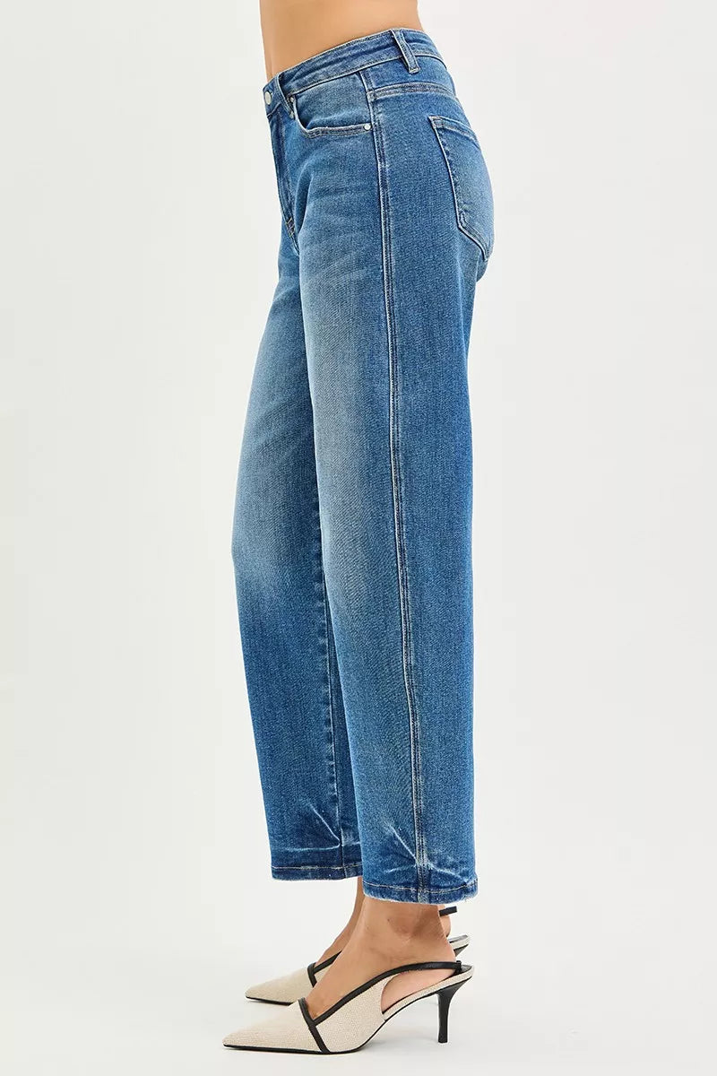 RISEN Slouchy Cropped Barrel Jeans Simply Love