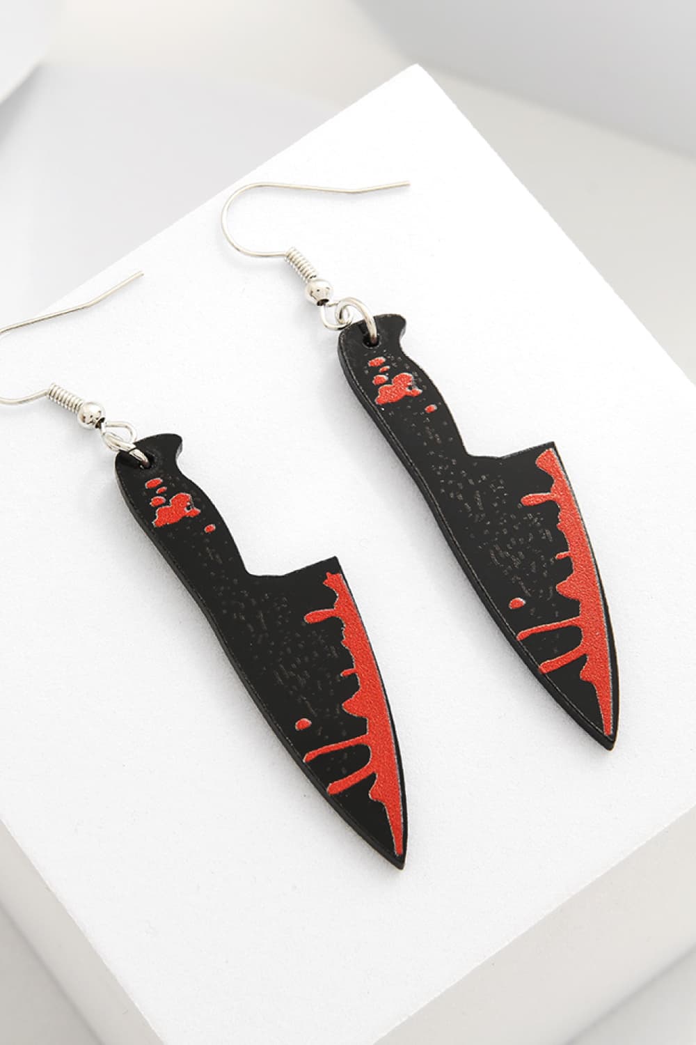 Spooky Drip Earrings with Bloody Design