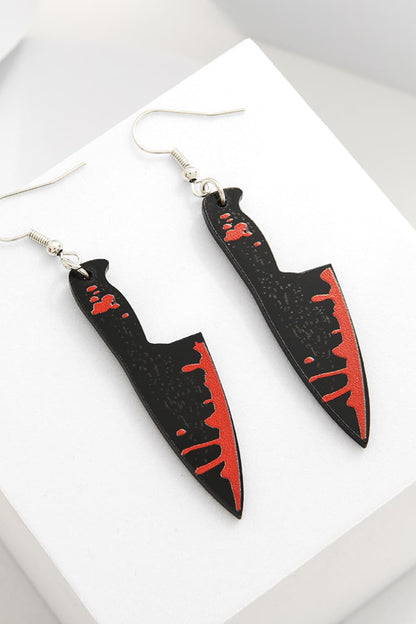 Spooky Drip Earrings with Bloody Design