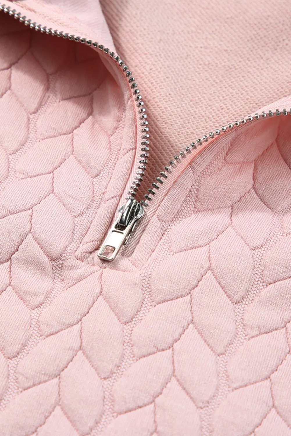 Jocelyn Textured Quarter Zip Raglan Sleeve Sweatshirt - Love Salve 