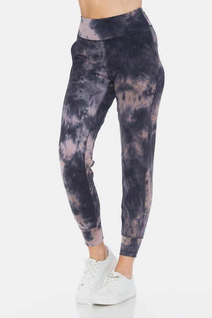 Leggings Depot Tie-Dye High Waist Cropped Leggings.