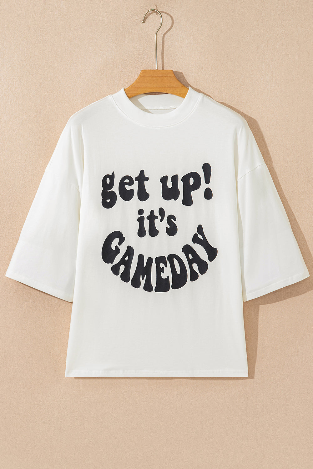 Dear-Lover Dropshipping Beige Game Day Slogan Printed