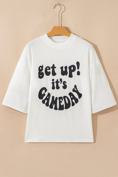 Dear-Lover Dropshipping Beige Game Day Slogan Printed