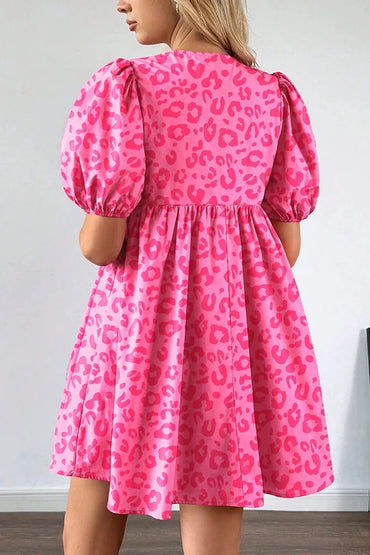 Simply Love: Leopard Puff Sleeve Dress