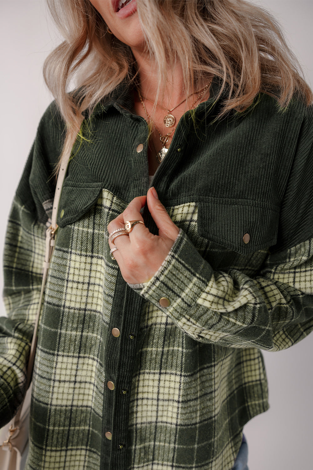 Everyday Plaid Corduroy Jacket