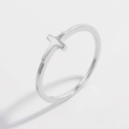 925 Sterling Silver Cross Ring.