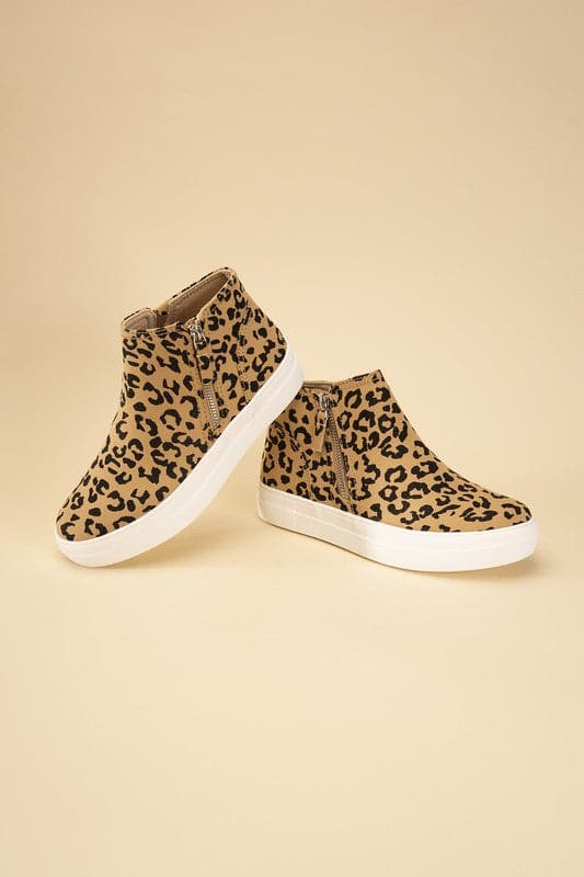 Route-S High Top Leopard Sneakers.