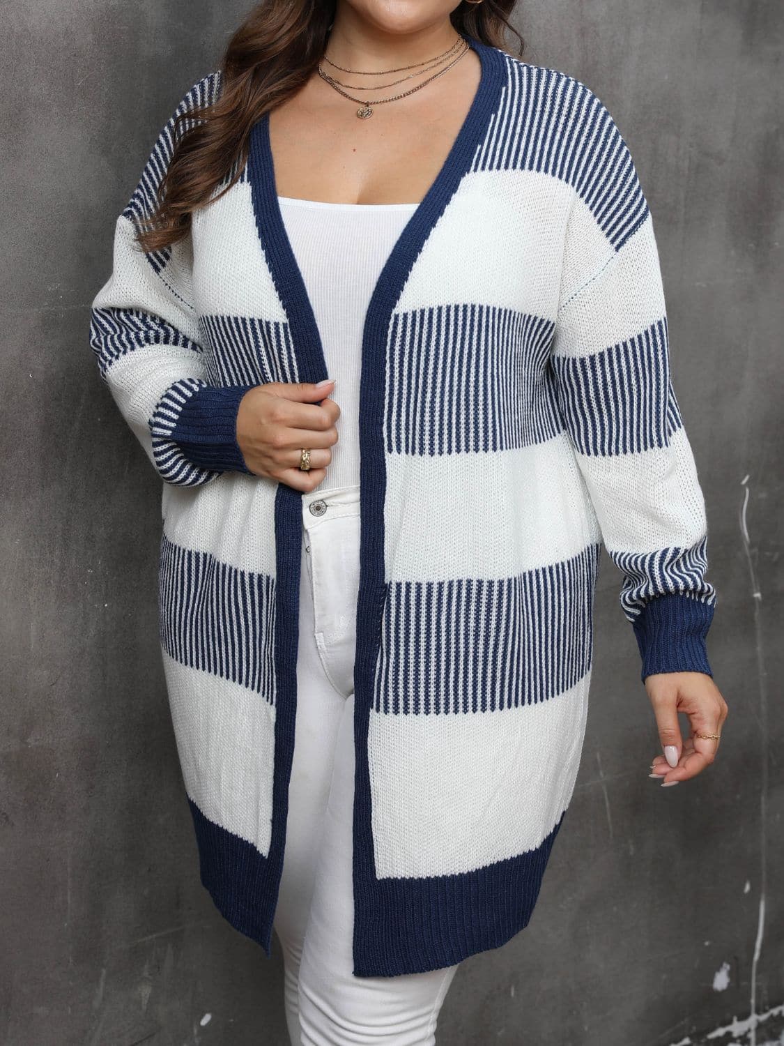 Chic Plus Size Open Cardigan