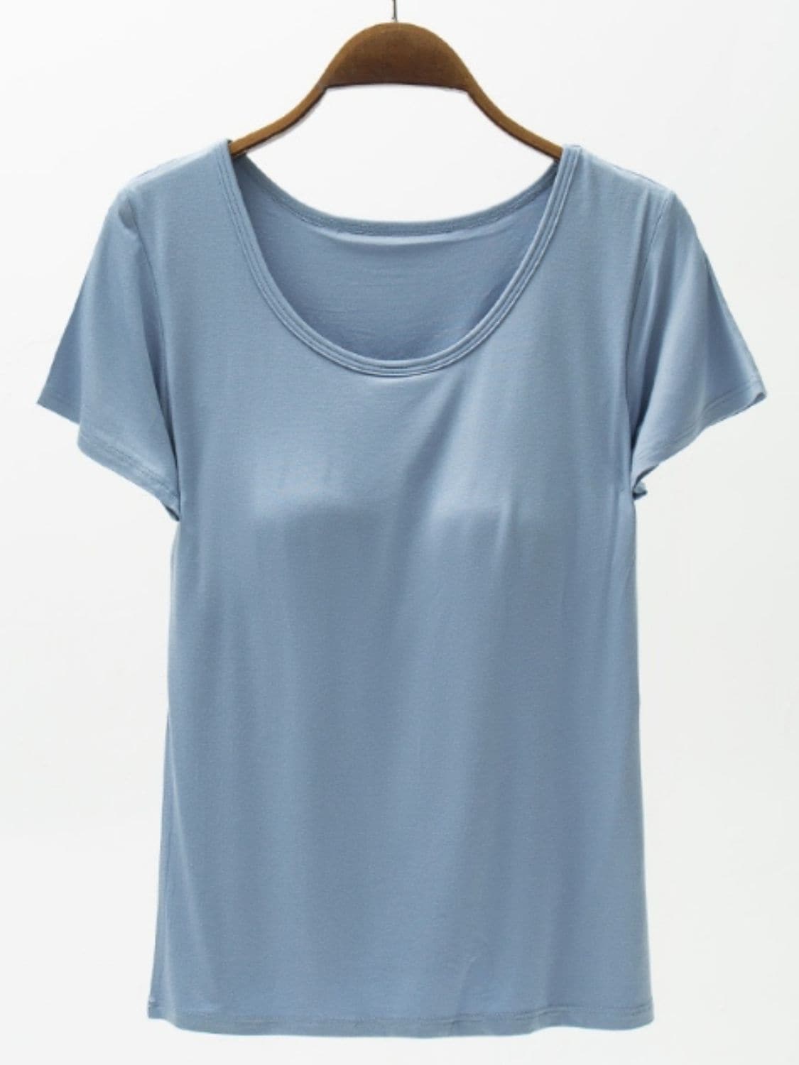 Round Neck Modal T-Shirt with Bra.