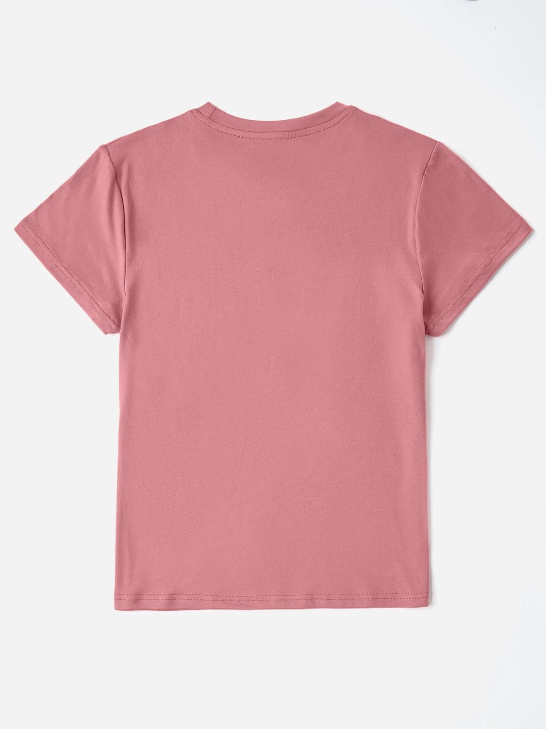 Letter Round Neck Short Sleeve T-Shirt.