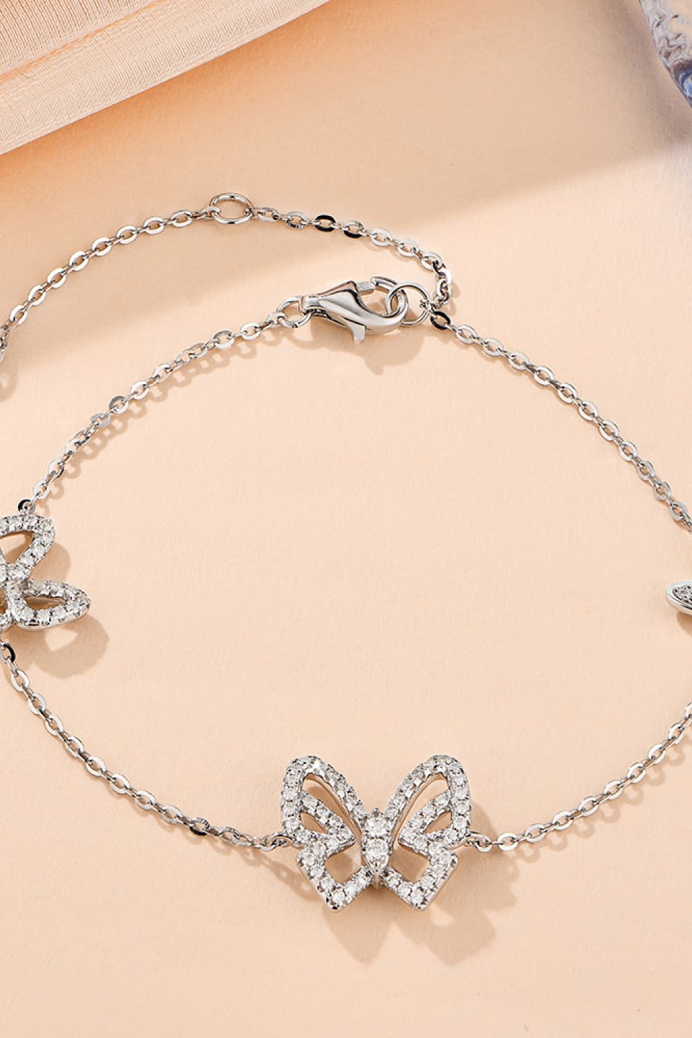 Moissanite Butterfly Shape Bracelet.