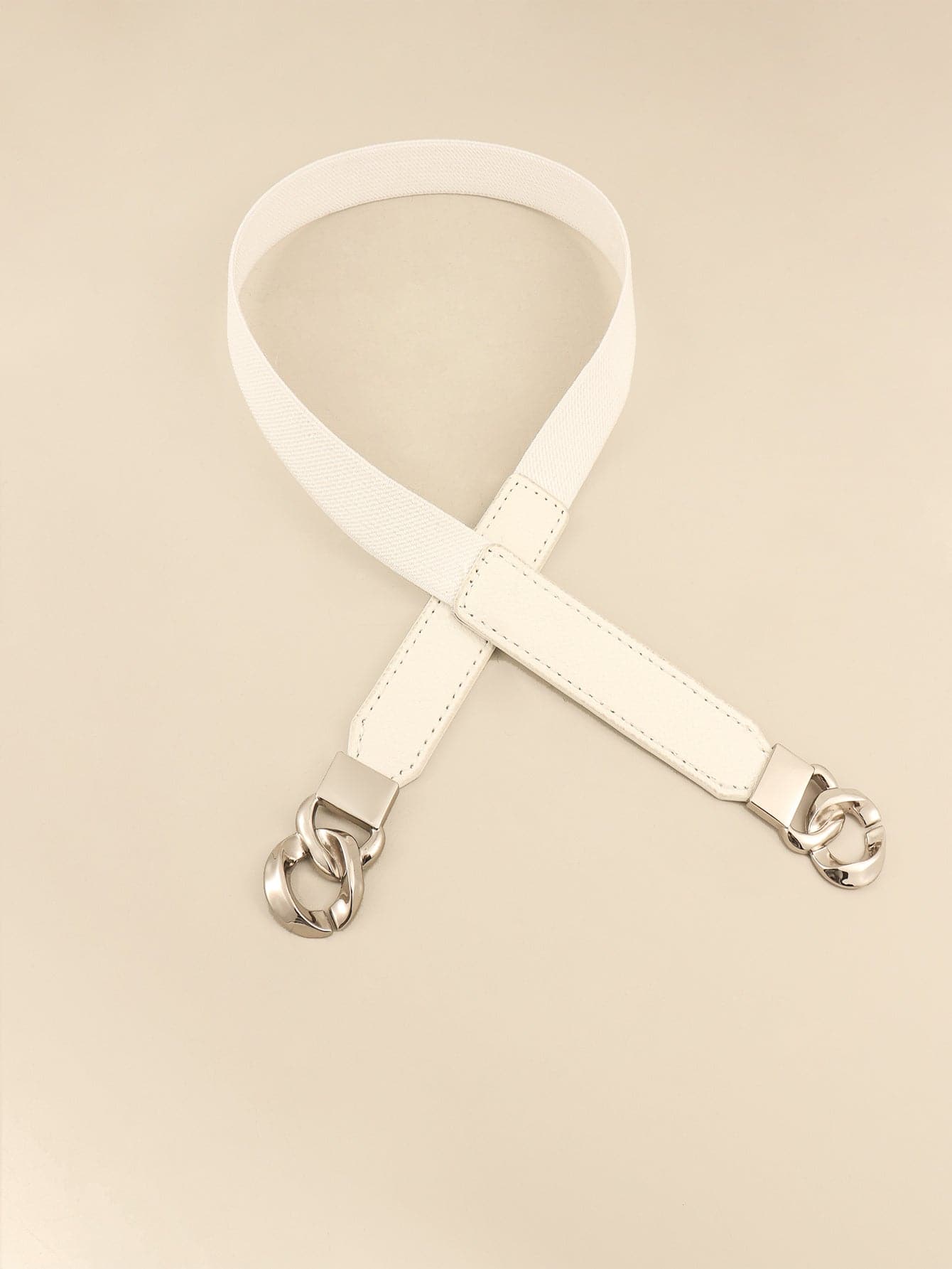 Zinc Alloy Buckle Elastic PU Belt.