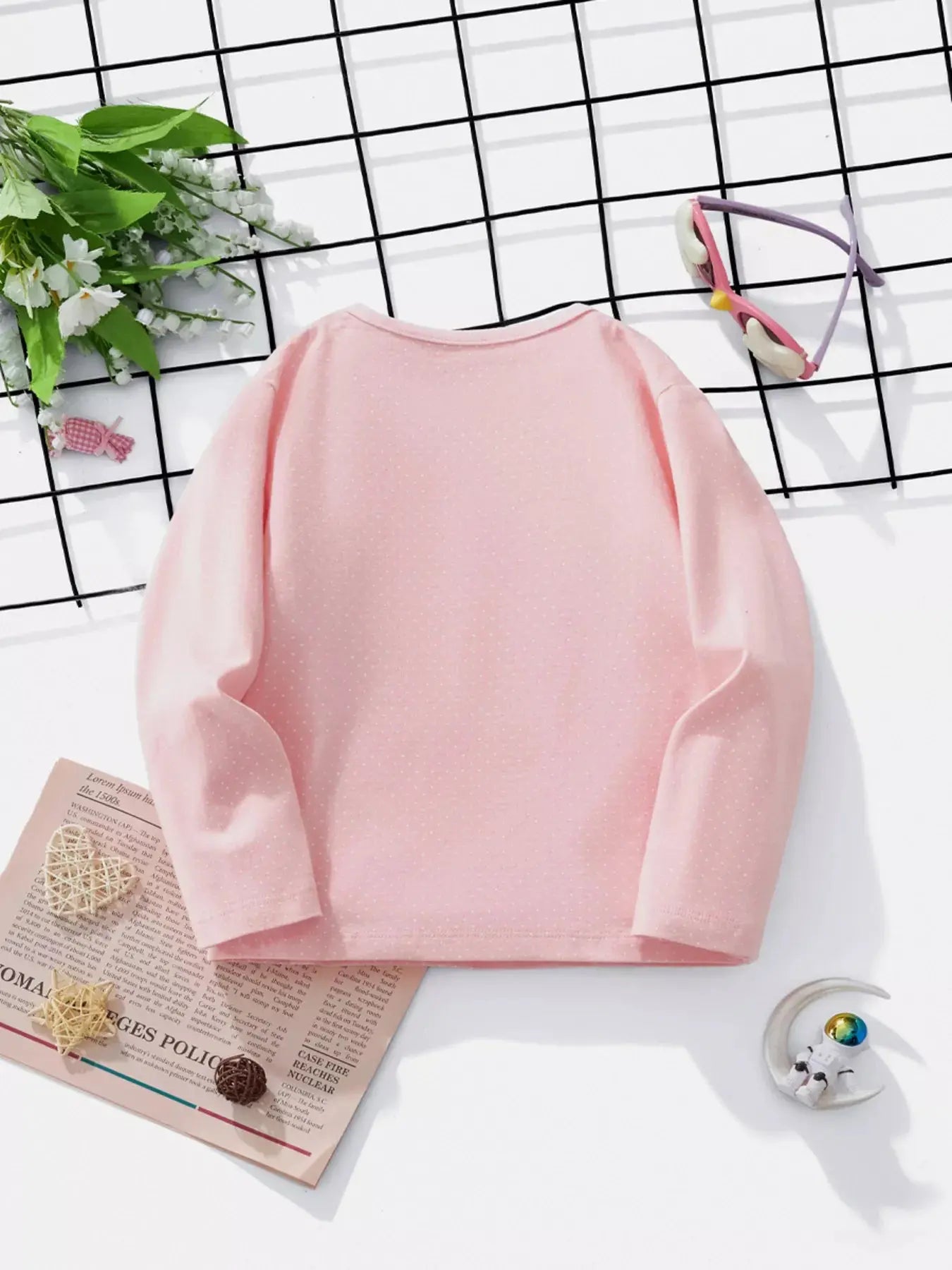 Children's Bunny Ballerina Graphic Long Sleeve T-Shirt Simply Love